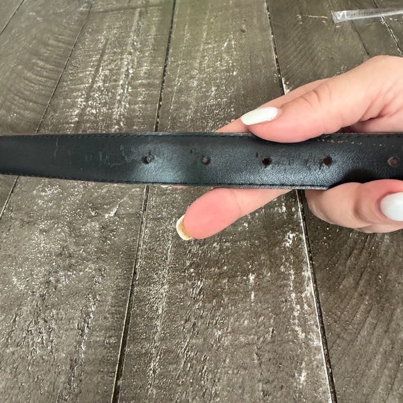 VINTAGE Mexico Brown Leather Textured Belt Gold Hardwear Size 36 - Picture 6 of 10